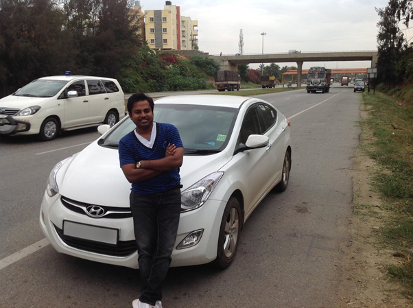 Mithun Gireeshan Near White Car